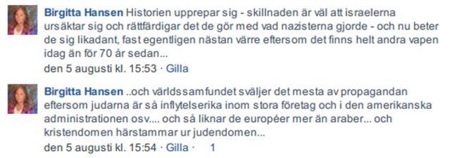 Birgitta Hansen Uttalande
