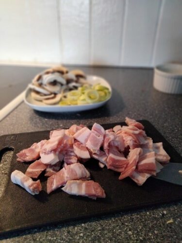 Pasta ned bacon och ostsås 2